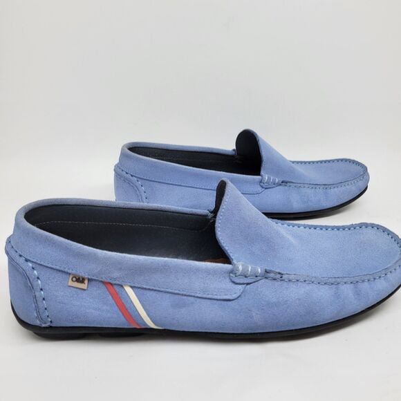 Ortiz & Reed Loafers Blue Suede Mens Size 13 Eur 46 - Picture 2 of 11